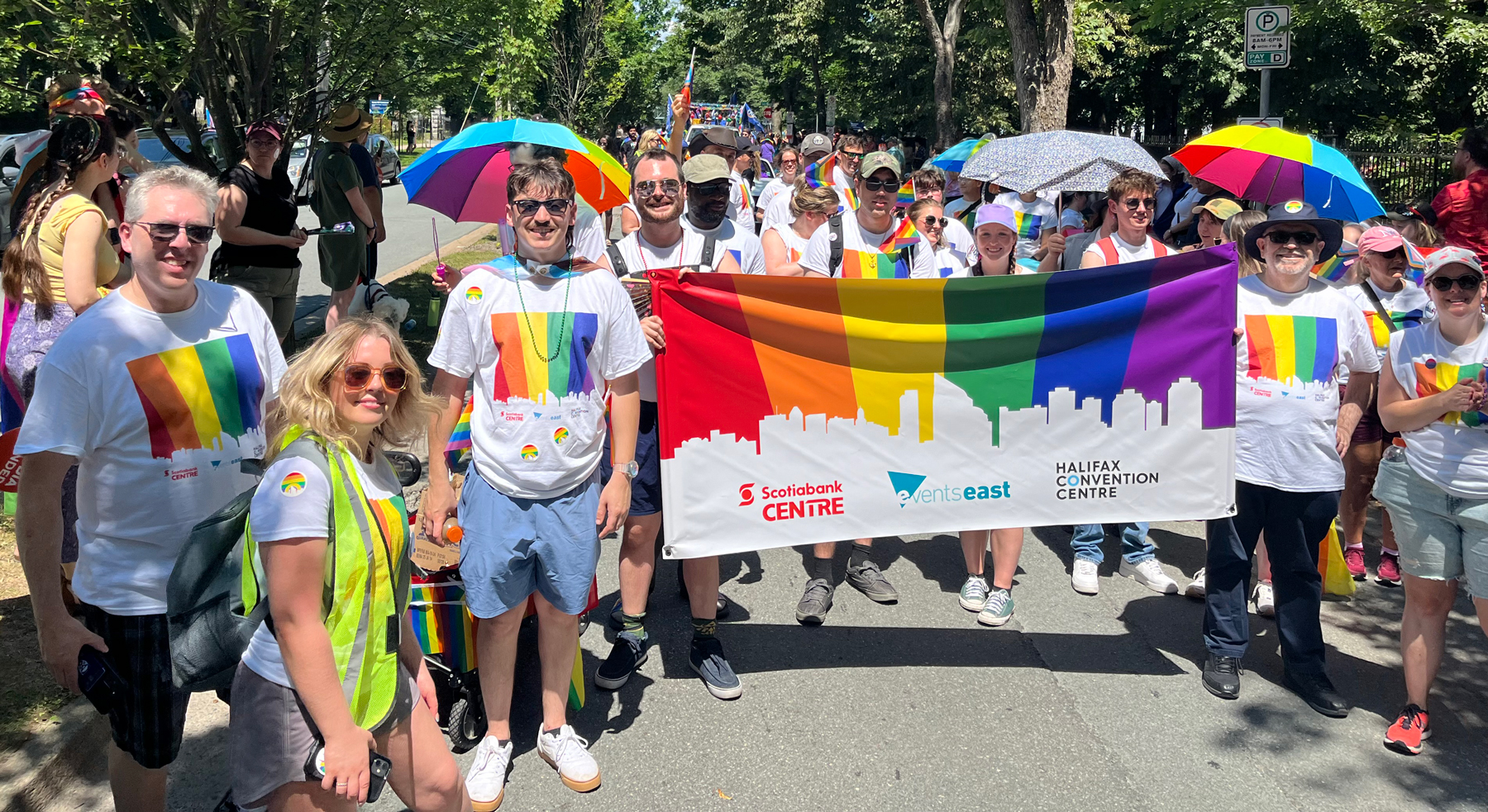 Events East staff march in the Pride Parade